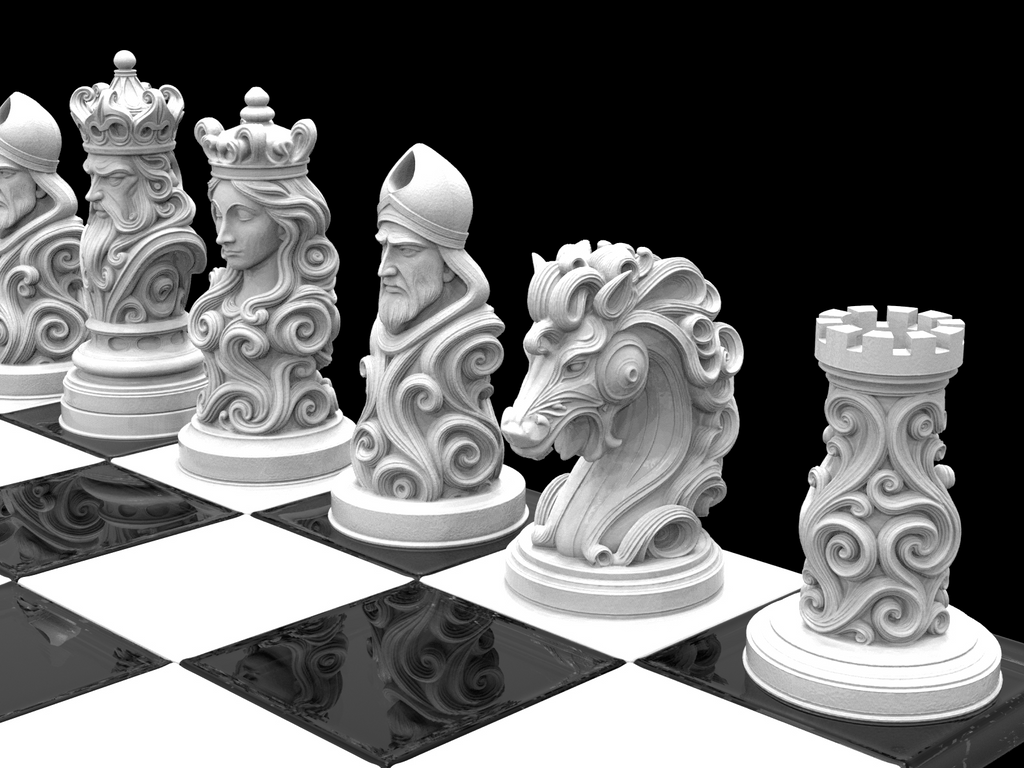 Peças Xadrez Escultural - Edição Limitada