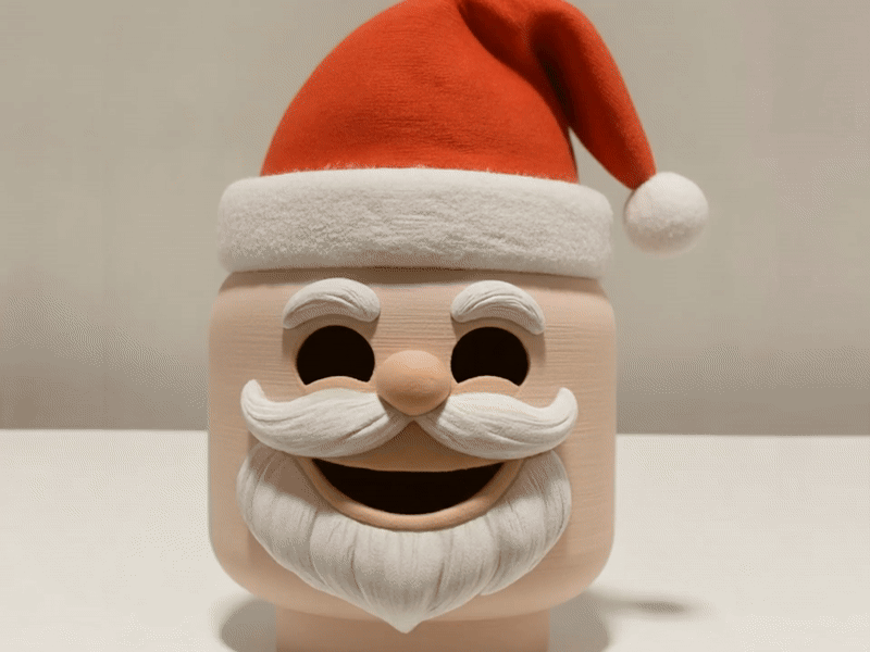 Cabeça de Pai Natal c/vela