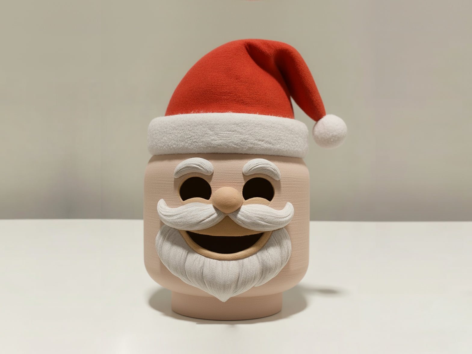 Cabeça de Pai Natal c/vela