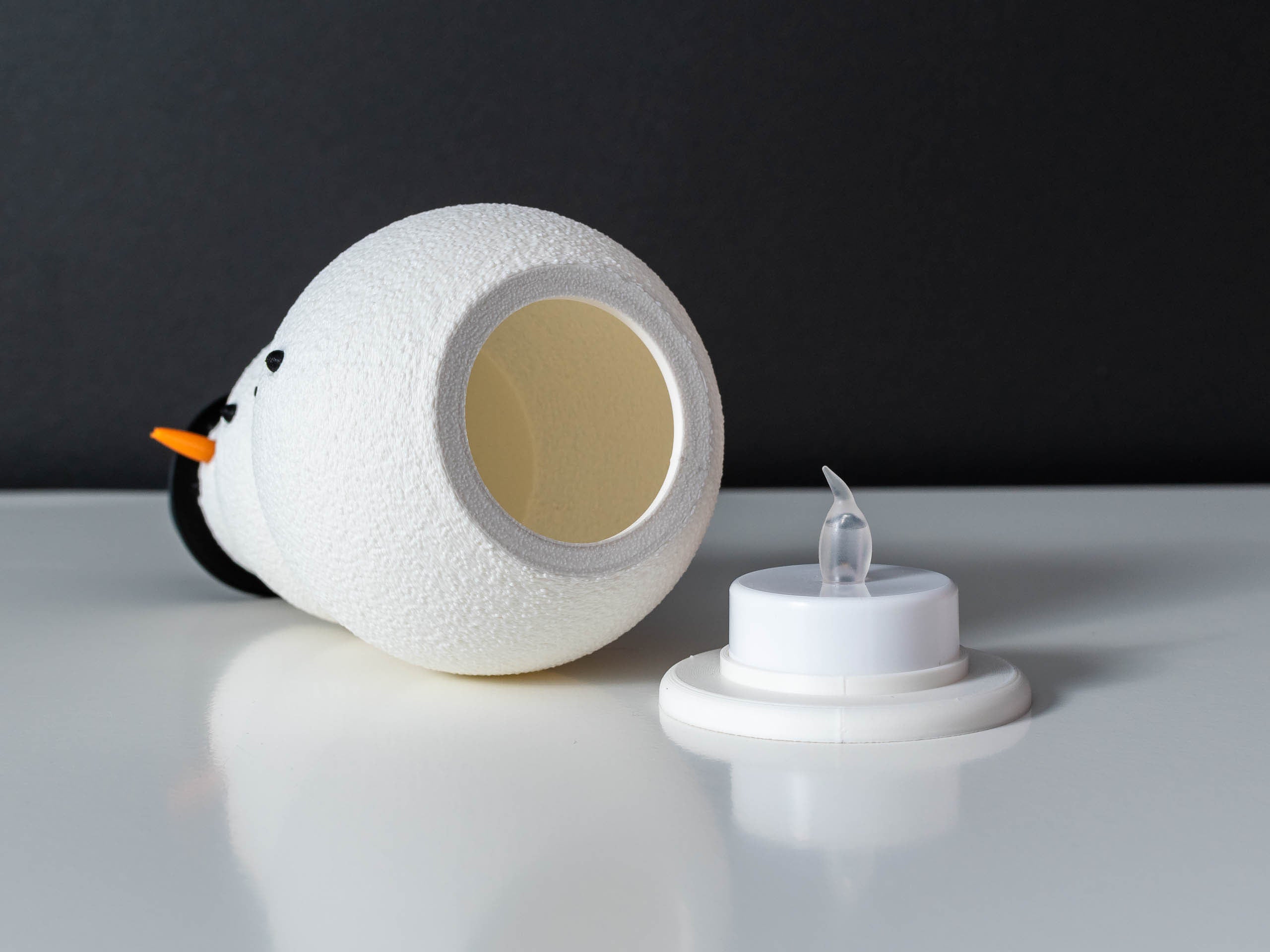 Boneco de Neve com vela LED